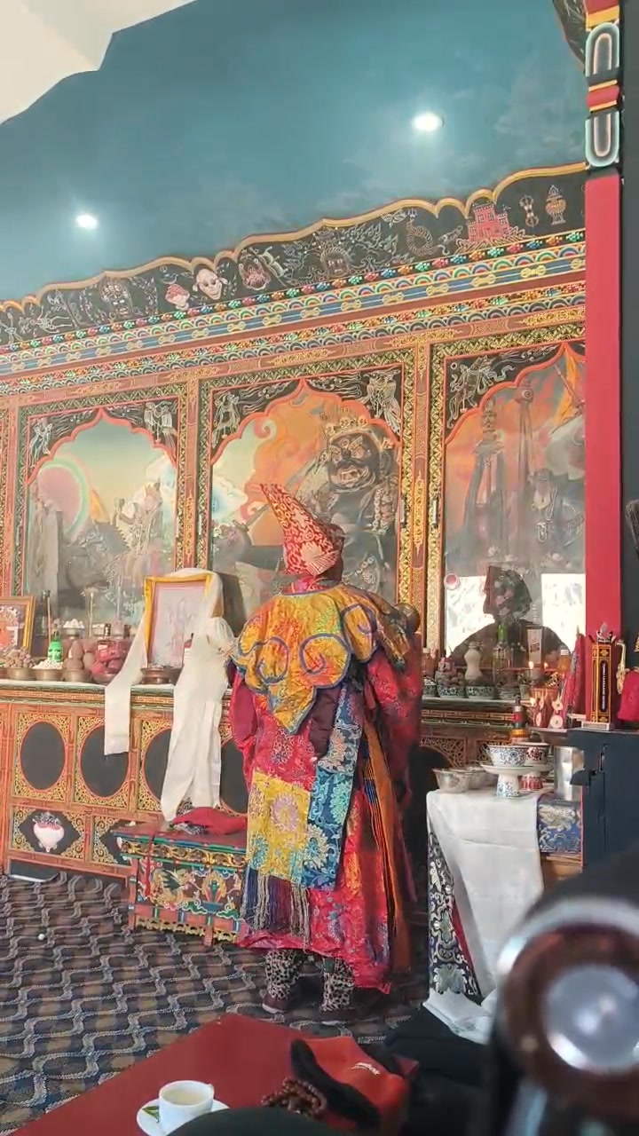 2025年天降月九月初十日—拉達克羌塘高原夏佑寺護法殿舉行四臂大黑天、阿企與紫瑪等護法年度酬供法會